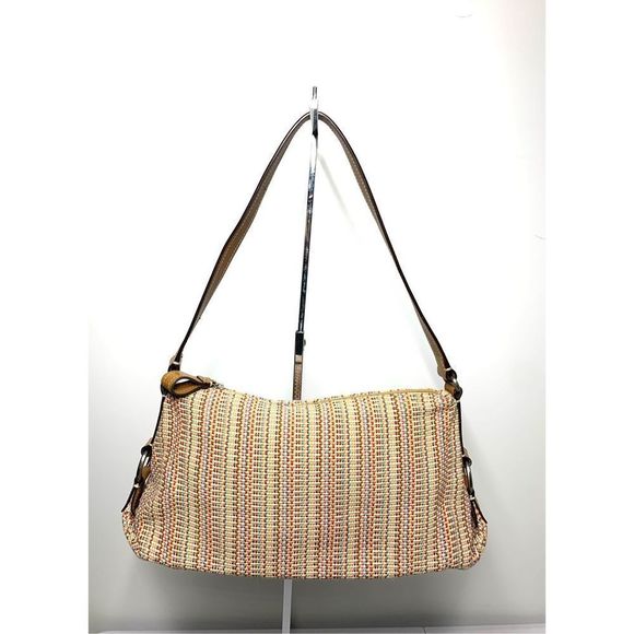 Fossil Bags Vintage Fossilbasket Weave Multi Color Woven Shoulder
